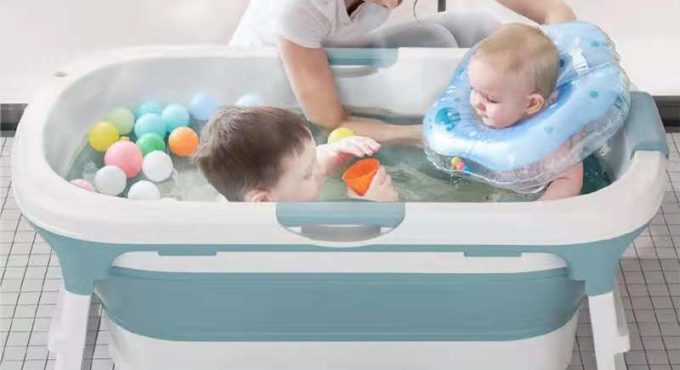 Mom Baby Shining Bath Tub Bed 0-15Y Swim Plastic Portable Folding Home Bath Large Thick Widen Heat Preservation Children Bucket