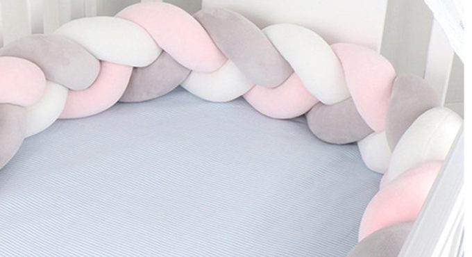 1M/2M/5M Bed Bumper Bumpers in the Crib Kids For Newborn Baby Pillow Cushion Cot Kids Room Decor Infant Knotted Things Protector