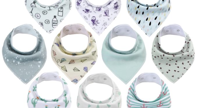 100% Organic Cotton Baby Bandana Bibs Baby Bibs Feeding Bibs for Drooling & Teething Soft and Absorbent Bibs Unisex Infant Bibs