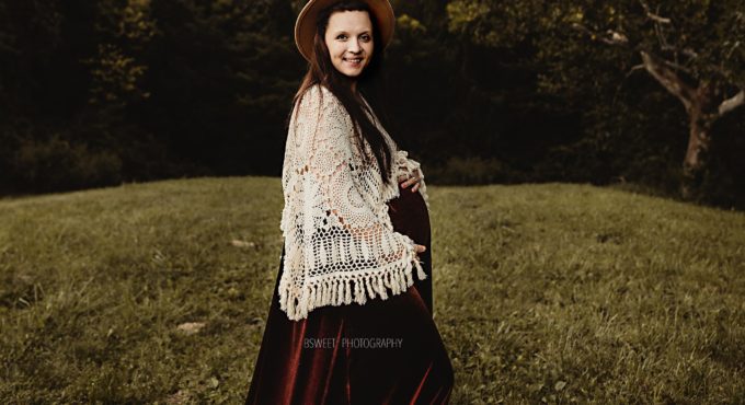 Photo Shoot Boho Cotton Hand Crochet Long Bell Sleeves Maternity Dress Pregnant Velvet Robe for Woman Photography Accessories