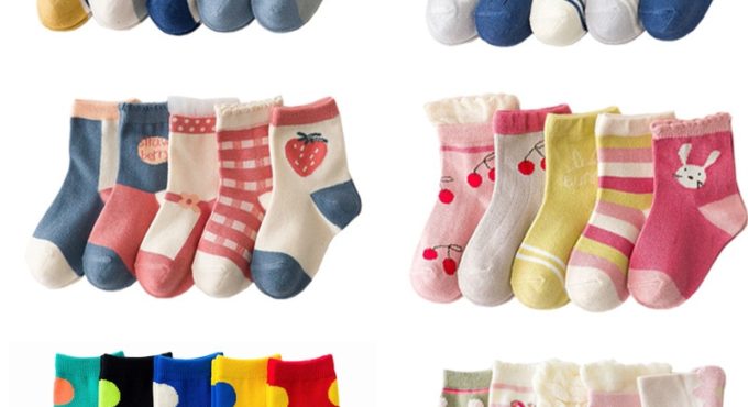 5 Pairs Cotton Kids Socks Warm Winter Socks For Baby Girls Cute Cartoon Newborn Toddler Socks Casual Sport Boys Socks 0-12 Yrs