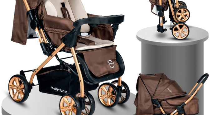 Baby Home BH-760 Gold Double-Way Baby Stroller Ball Wheel Original Raincoat Gift