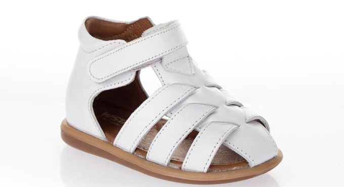 MyWondry Summer White Genuine Leather Baby Girl Sandals First Step Shoes