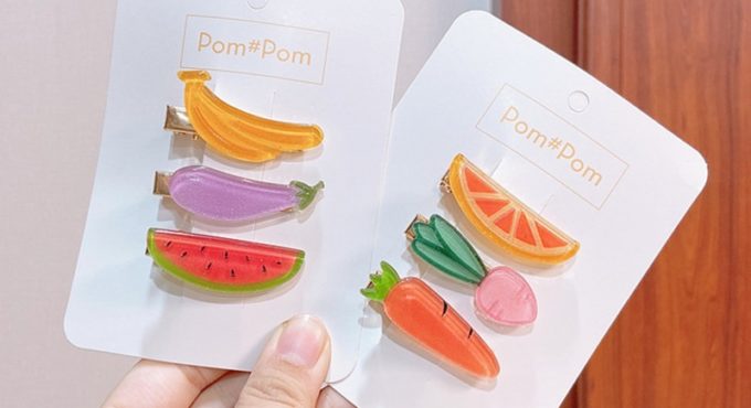 Cartoon Fruit Hair Pins For Girls Hair Accessories Cute Hair Clips Baby Clips Barrettes Hair Styling Tools Headdress Hair Wear