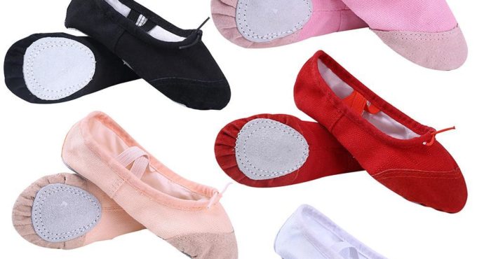 Unisex Kids Adult Indoor Pointed Gymnastics Soft Sole Ballet Dance Yoga Shoes