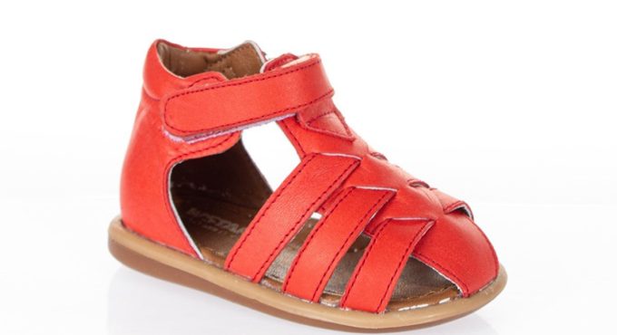 MyWondry Summer Red Genuine Leather Baby Girl Sandals First Step Shoes