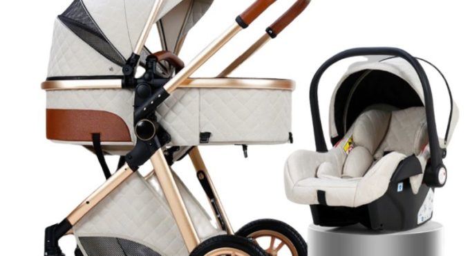 Baby Stroller Multifunctional Stroller 360-degree Rotating Shock Absorber Newborn Pram Folding Children Cars High-view