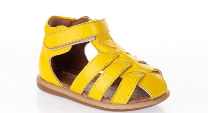 MyWondry Summer Yellow Genuine Leather Baby Girl Sandals First Step Shoes