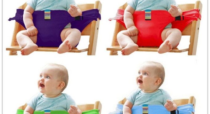 Baby Portable Seat Kids Chair Travel Foldable Washable Infant Dining High Dinning Cover Seat Safety Belt Auxiliary belt