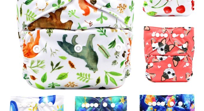 Asenappy Reusable and Washable One Size Fits All Cartoon Prints Baby Cloth Diaper More than Hundreds Prints