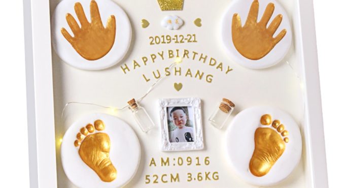 Baby Hand And Foot Print Picture Frame Baby Full Moon Gift Anniversary Photo Frame For Newborns Boys Girls