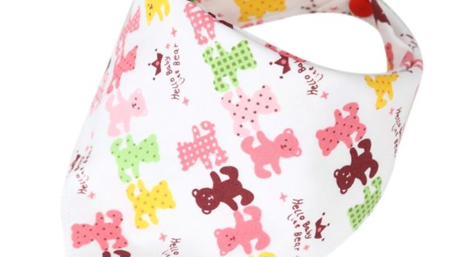 Hot Baby Drool Cotton Triangle Bibs Cartoon Print Newborn Baby Feeding Burp Cloth Snaps Infant Kids Drool Bandana Scarf Baberos