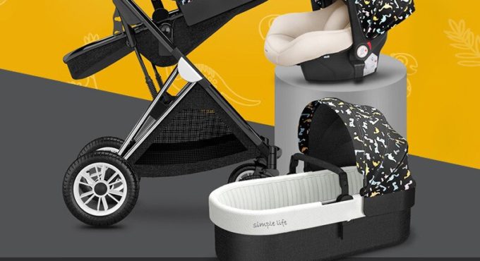 High Landscape Baby Stroller Can Sit, Recline and Lightly Fold Two-way Newborn Children Bb Baby Stroller Hot Mom Baby Car