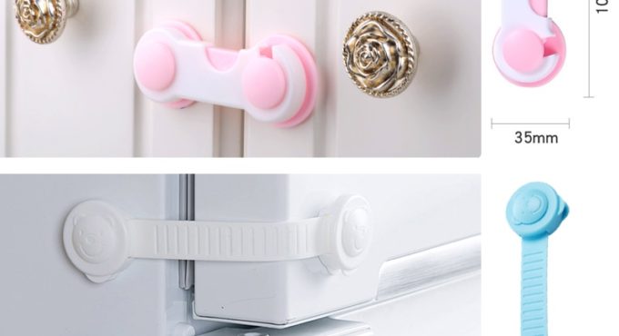 6/10 pcs children infants baby children drawer Lock door cabinet lock refrigerator Lock Toilet safety lock