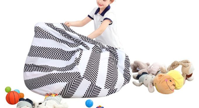 Large Capacity Baby Toy Storage Bag Thicken Portable Round Toys Clothes Packing Bag Luggage Bag Doll Organizer