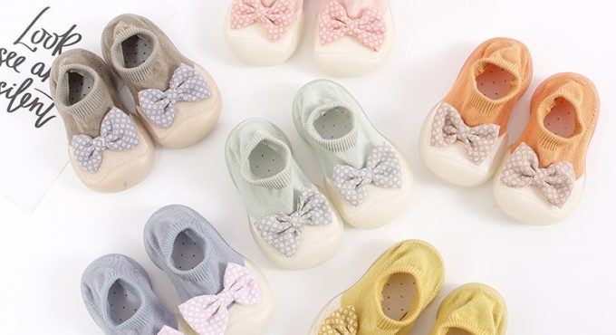 Children Anti-slip Shoes Bowknot Toddler Shoes Baby Girl Non-slip Floor Socks Baby Boy Rubber Sole Indoor Socks Infant Shoes