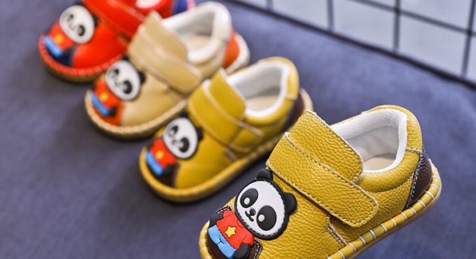 1-3 years Spring Infant Toddler Shoes Girl Boys Casual Shoes Soft Bottom Non-slip Comfort Leather Panda Baby First Walkers Shoes