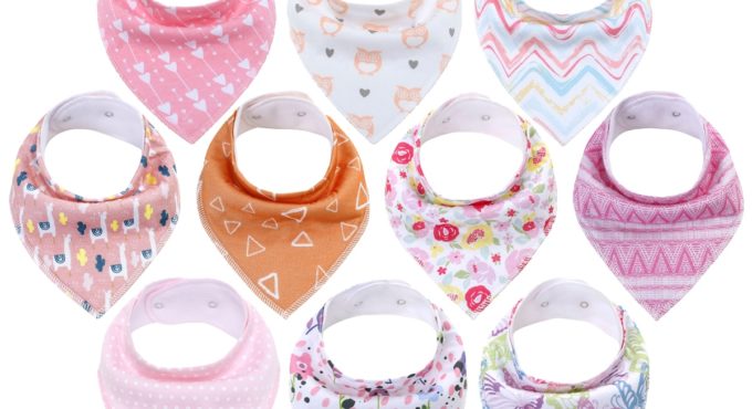 Newborn Baby Bandana Drool Bibs Unisex Baby Bibs for Drooling and Teething Organic Cotton Soft and Absorbent Hypoallergenic Bibs