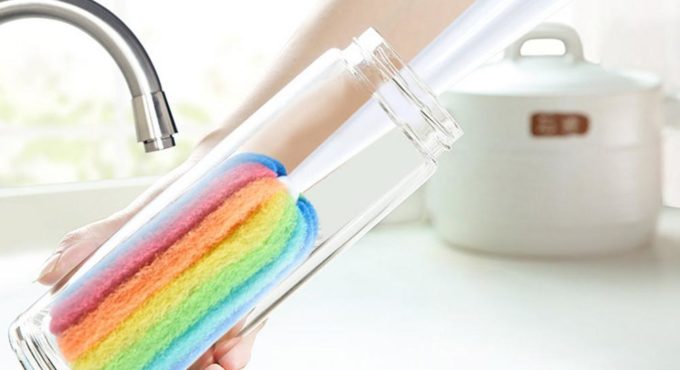 Lightweight Detachable Long Handle Sponge Mug Cleaner Cup Brushes Kitchen Cleaning Tools Milk Glass Thermos Washing Brush Gadget