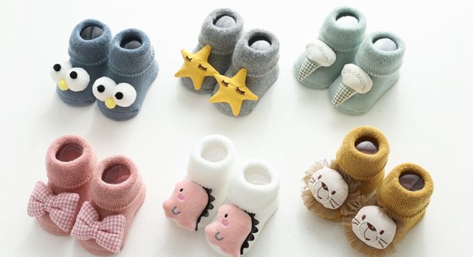 Autumn Winter Baby Girls Socks Newborn Cartoon Animal Baby Socks Infant Baby Boy Socks Anti Slip Soft Cotton Floor Sock Shoes