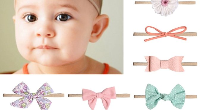 1pc Baby Girl Cute Headband Turban Darling Bows Kids Headwear Bow Flower Fruit Elastic Hair Bands Infant Accessories Gift