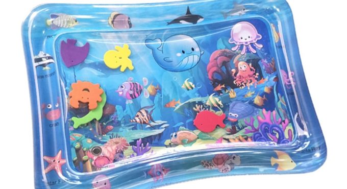 Baby Kids Water Play Mat Inflatable Infant Tummy Time Playmat Toddler for Baby Fun Activity Play Center Baby Toddler Toys