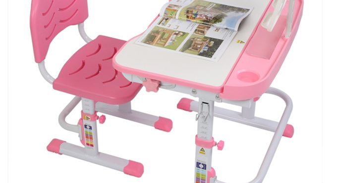 70CM Lifting Table Can Tilt Children Learning Table And Chair Pink (With Reading Stand Without Table