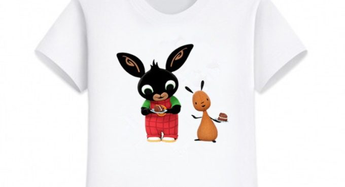 bing cartoon t shirt for girls tshirt cute girl t-shirt Children's Clothing kids clothes boys Bing Rabbits graphic t shirts