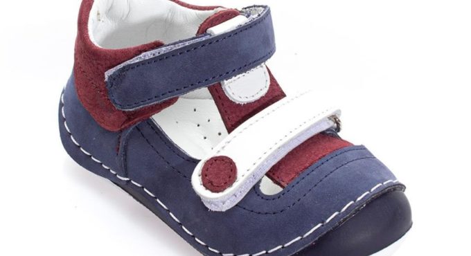 MyWondry Genuine Leather Summer Burgundy Navy Blue Baby Boy Anatomical First Step Shoes