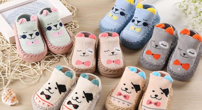 Toddler Girl Shoes Women's short socks Newborn Baby Boys Girls Cartoon Ears Floor Socks Baby Step Shoes Socks children's socks