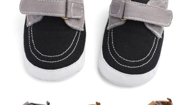 Baby Canvas Shoes Newborn Boy Girls Casual Shoes Rubber Sole Baby First Walkers Shoes Cotton Soft Non-Slip Soles Sneakers