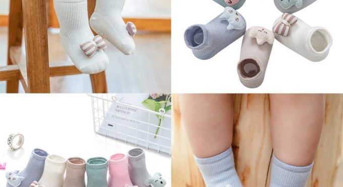 Детские носки Kids Infant Baby Boys Girls Sock Breathable Cute Cartoon Animals Anti-Slip Socks Calcetines Do not freeze feet