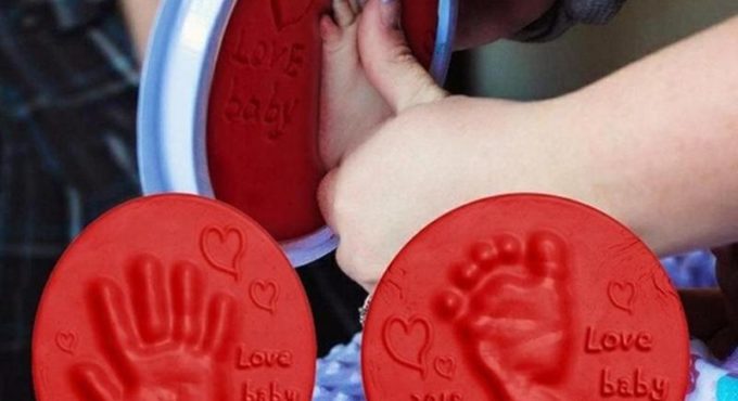 Baby Footprint Ultra Light Stereo Baby Care Air Drying Soft Clay Baby Hand Foot Imprint Kit Casting Diy Toys Paw Print Pad 20g