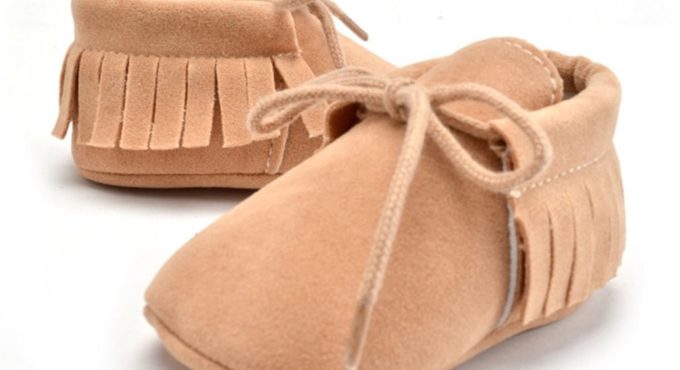 Solid Color Matte Texture Baby Shoes Soft Sole Lace Up Prewalker Shoes with Tassels Decor for Baby for Indoor