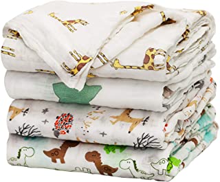 Baby Swaddle Blanket Upsimples Unisex Swaddle Wrap Soft Silky Bamboo Muslin Swaddle Blankets Neutral Receiving Blanket for Bo