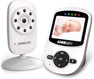 Video Baby Monitor with Digital Camera, ANMEATE Digital 2.4Ghz Wireless Video Monitor with Temperature Monitor, 960ft Transmi