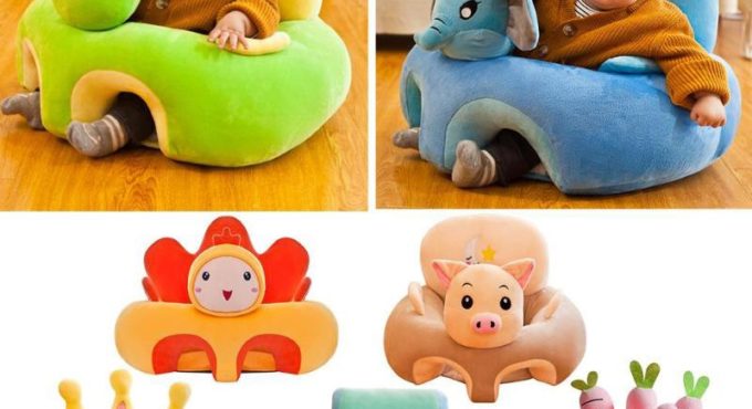 Creative Cartoon Baby Sofa Cover Learning to Sit Seat Feeding Chair Case Baby Sofa Support Seat Cover