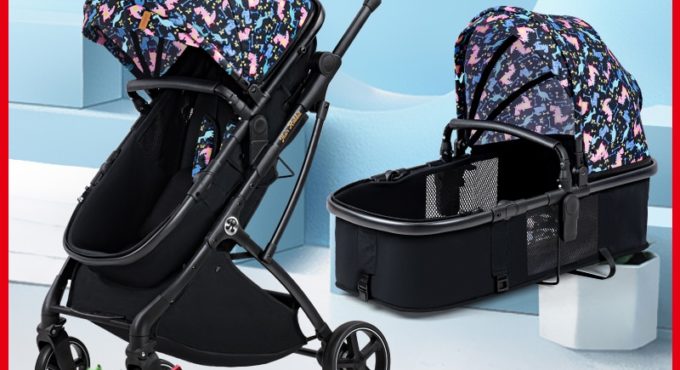 Luxurious Baby Stroller 3 in 1 Portable Travel Baby Carriage Folding Prams Aluminum Frame High Landscape Car for Newborn Baby