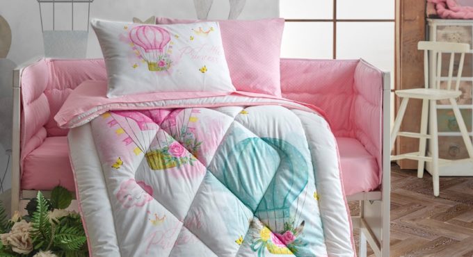 Cotton Box Baby Bedding Set, Baby Room Decor, Gifts, Quilt, Bed Sheets, Pillow Cases are manufactured in Turkey Princess