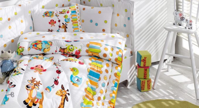 Cotton Box Baby Bedding Set, Baby Room Decor, Gifts, Quilt, Bed Sheets, Pillow Cases are manufactured in Turkey Oyun Bahçesi