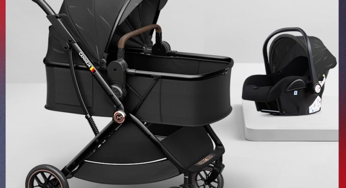 Luxurious Baby Carriages Four Seasons Baby Stroller 2021 Light Weight Stroller 3 In 1 Portable Child Pram Newborn Tax Free In Eu