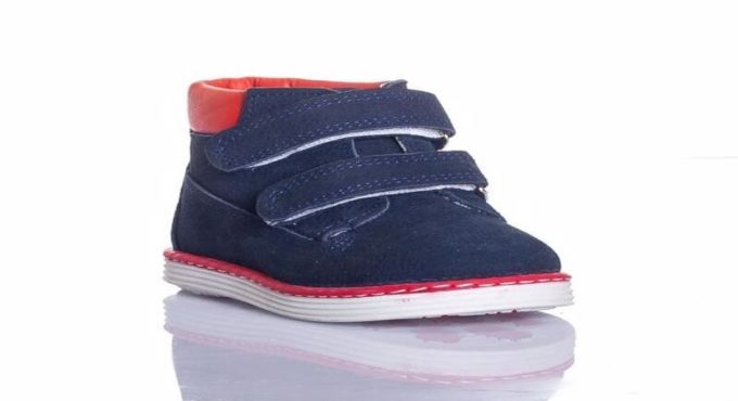 MyWondry Real Leather Navy Blue Baby Boy Anatomical First Step Boots