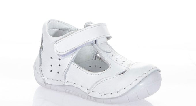 MyWondry Genuine Leather Summer Simple White Boy Baby Anatomical First Step Shoes