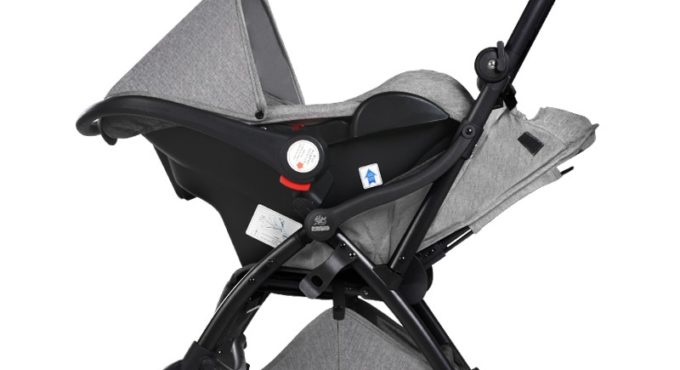 Three-in-one Combination of Automatic Folding Baby Stroller and Basket for Newborns To Sit and Recline