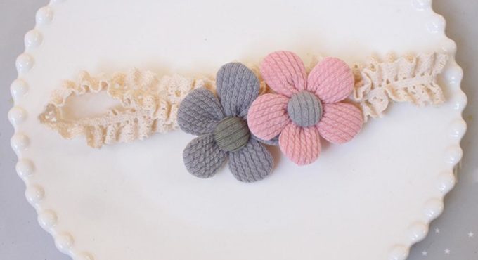 Headwear Flower Design Elastic Fabric Infant Hair Band for Daily Wear Babies Accessories Newborn Photography Props Baby Shower G