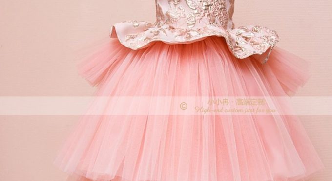 Elegant Girls Pageant Dresses Pink Kids Dresses For Girls Party Dress Birthday Dresses Kids Clothes Photography Props AG0439