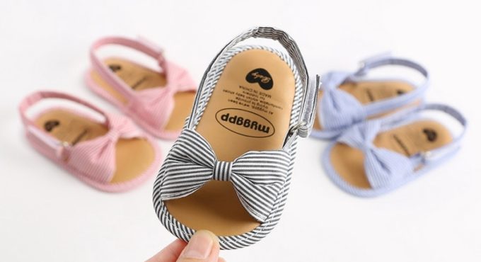 Bobora Newborn Kid Baby Girl Bowknot Sandals Summer Casual Crib Baby Shoes First Prewalker Baby Sandals