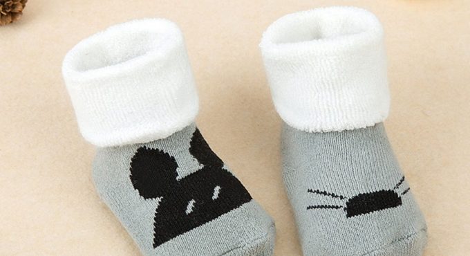 Winter Warm Newborn Baby Socks Cartoon Animals Stockings Thick Toddler Socks Cute Shoes for 0-3 Years Baby Girls Boys