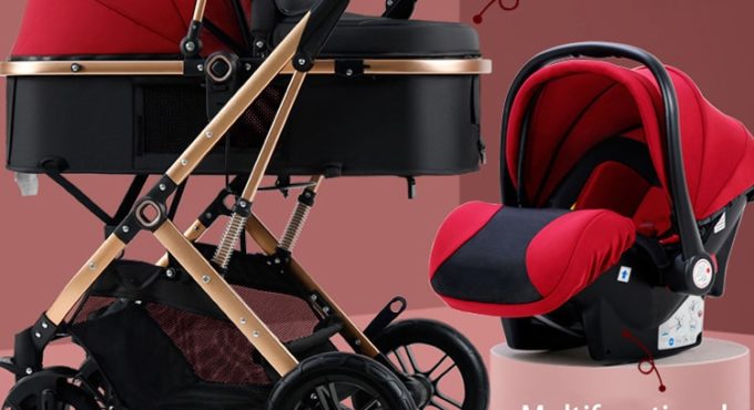 Newborn Car Seat High Landscape 2 In 1 Stroller Can Sit Reclining Shock Absorber Folding Trolley Childrens Bassinet 8 free gifts