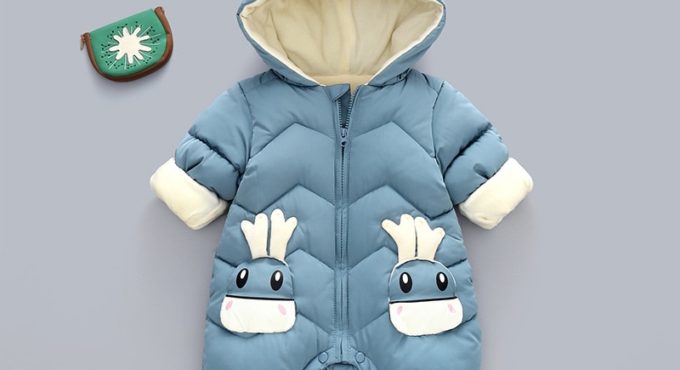 Thicken Baby Clothes Winter Coveralls Snowsuit Plus Velvet Baby Boy Clothes Jumpsuit For Baby Overalls Coat Winter Rompers